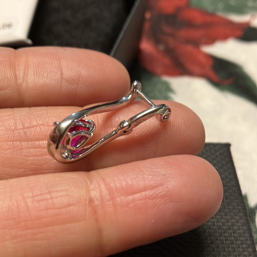 Sterling Silver Lab Created Ruby - image 4